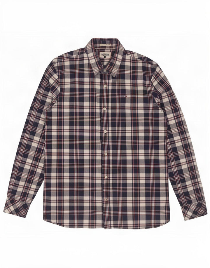 Tommy Hilfiger Mens Shirt Medium Navy Blue Check