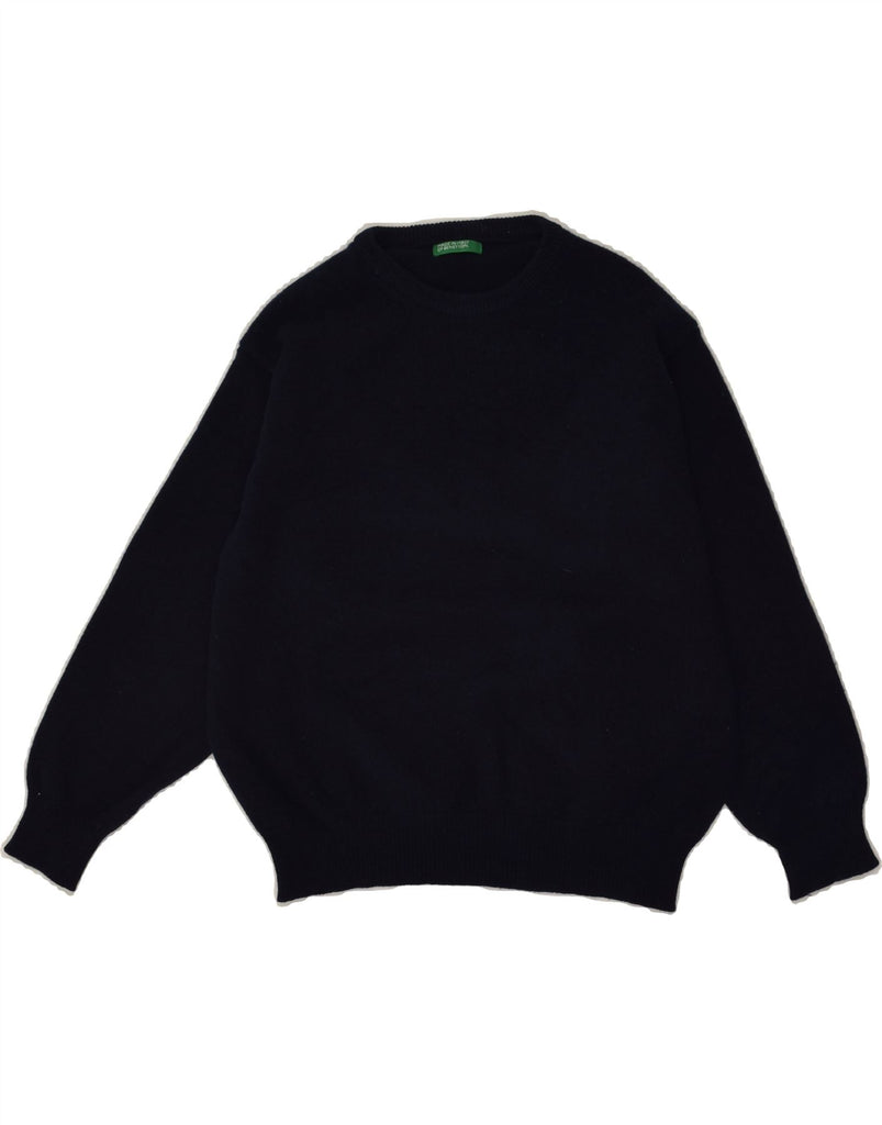 BENETTON Boys Crew Neck Jumper Sweater 14-15 Years Navy Blue | Vintage Benetton | Thrift | Second-Hand Benetton | Used Clothing | Messina Hembry 