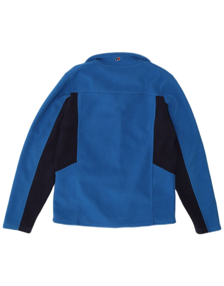 Berghaus Girls Fleece Jacket 14-15 Years Blue Colourblock Polyester