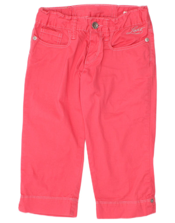 Levi's Girls Straight Capri Trousers 7-8 Years W22 L14 Pink
