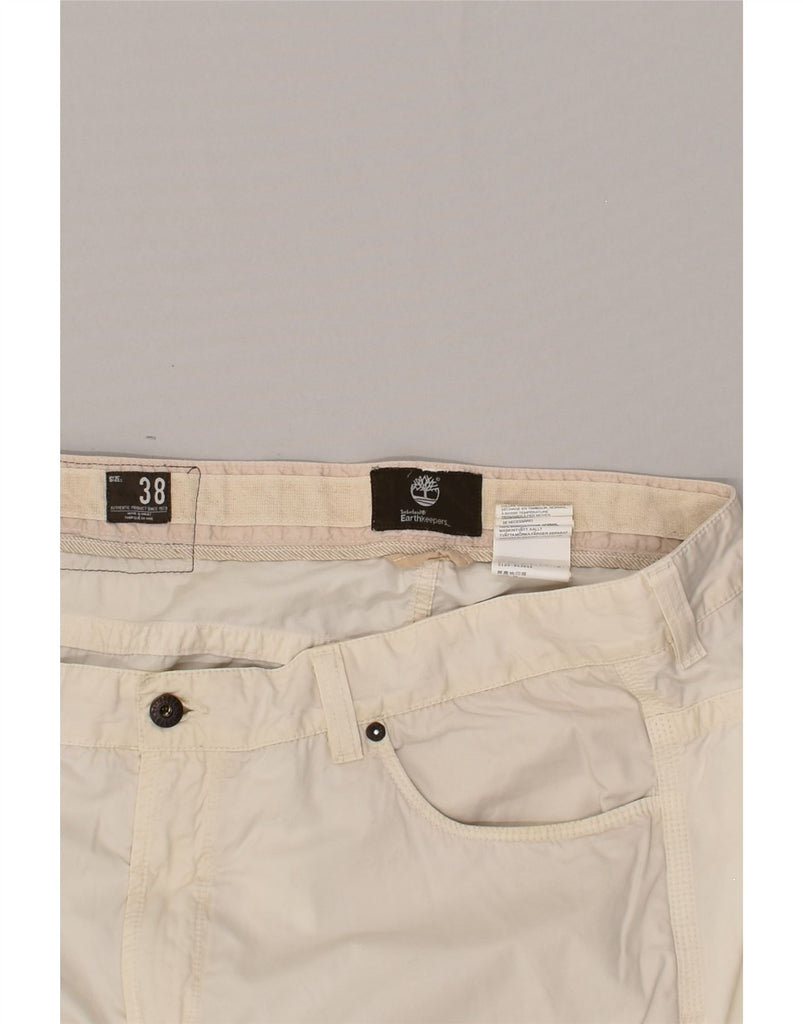 TIMBERLAND Mens Straight Casual Trousers W38 L31  Beige Cotton | Vintage Timberland | Thrift | Second-Hand Timberland | Used Clothing | Messina Hembry 