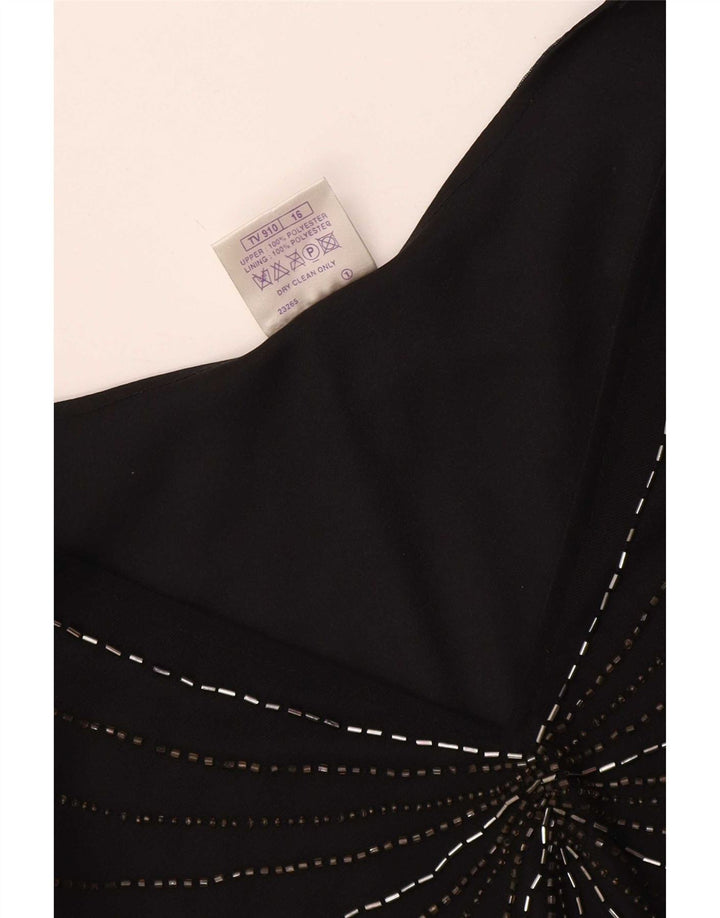 Agenda Womens Blouse Top UK 16 Large Black Polyester