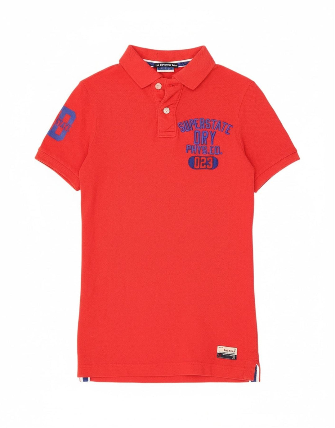 Superdry Mens Graphic Polo Shirt Small Red Cotton