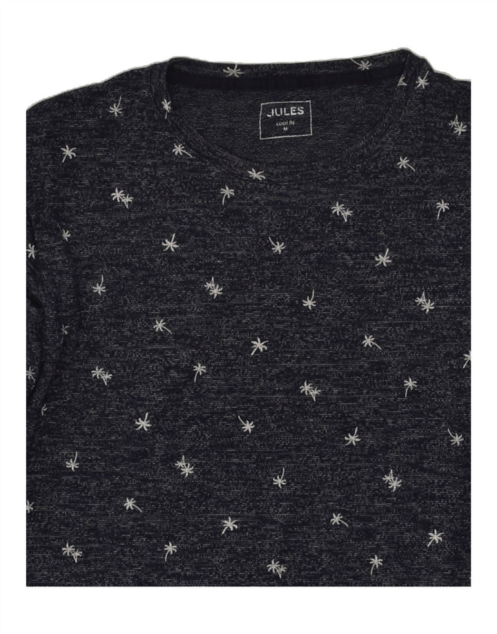 JULES Mens T-Shirt Top Medium Navy Blue Floral Cotton | Vintage Jules | Thrift | Second-Hand Jules | Used Clothing | Messina Hembry 
