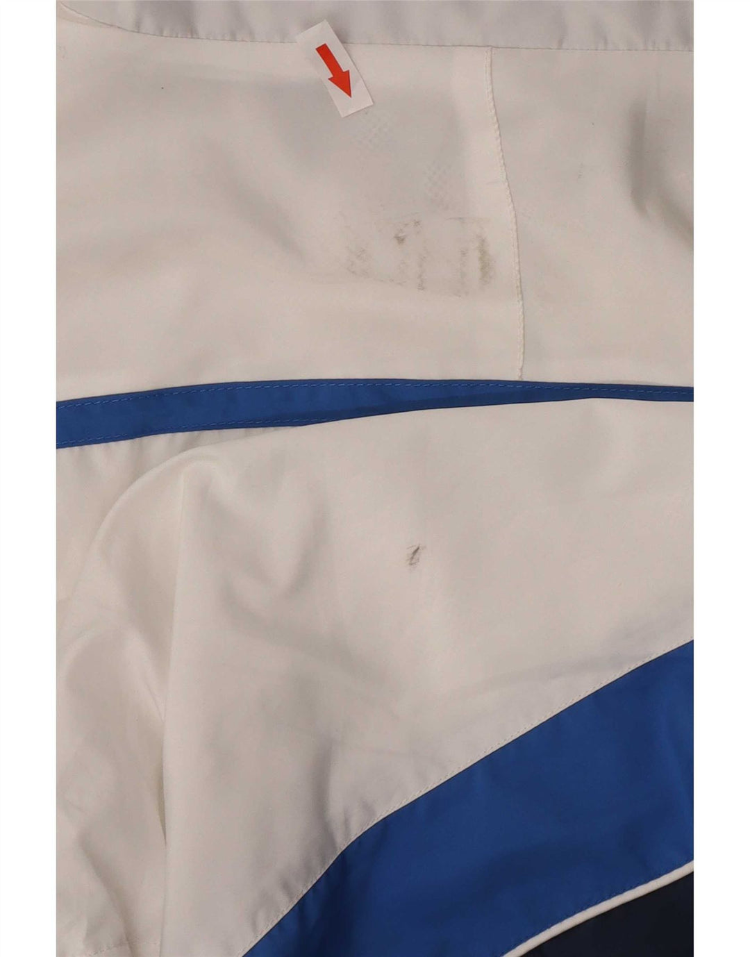 Asics Mens Tracksuit Top Jacket 2XL White Colourblock Polyester