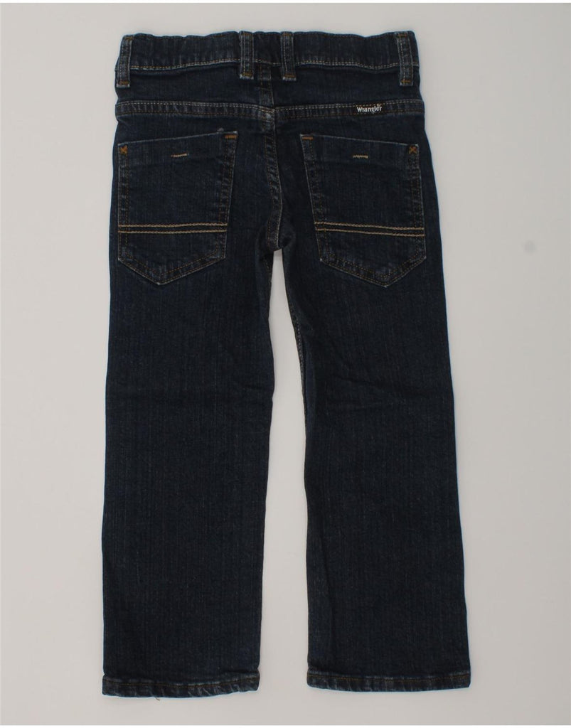 WRANGLER Girls Straight Jeans 3-4 Years W22 L17 Navy Blue Cotton | Vintage Wrangler | Thrift | Second-Hand Wrangler | Used Clothing | Messina Hembry 