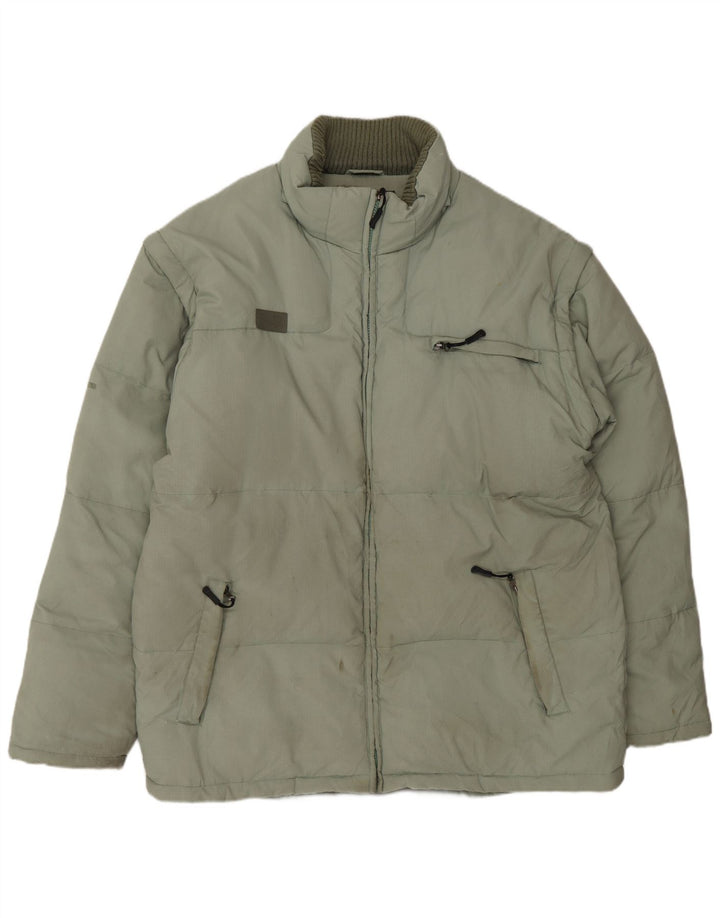 The North Face Mens Padded Jacket UK 44 2XL Green Polyamide