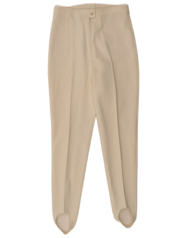 Sergio Tacchini Womens Slim Stirrup Suit Trousers UK 14 Large W28 L30 White