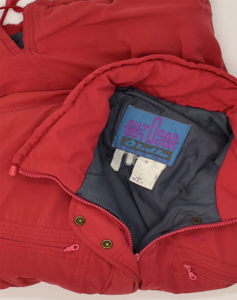 LOTTO Womens Padded Jacket UK 18 XL  Red Polyester | Vintage Lotto | Thrift | Second-Hand Lotto | Used Clothing | Messina Hembry 