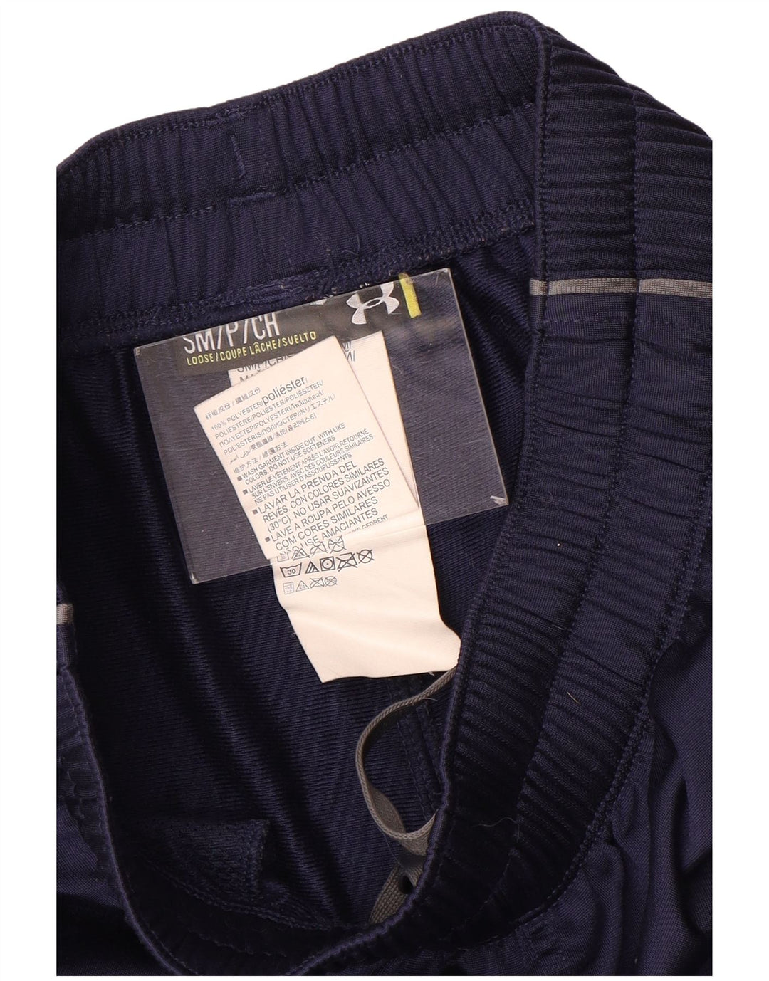 Under Armour Mens Tracksuit Trousers Joggers Small Navy Blue Polyester