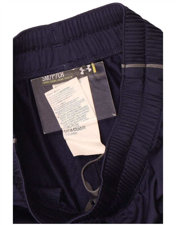 Under Armour Mens Tracksuit Trousers Joggers Small Navy Blue Polyester