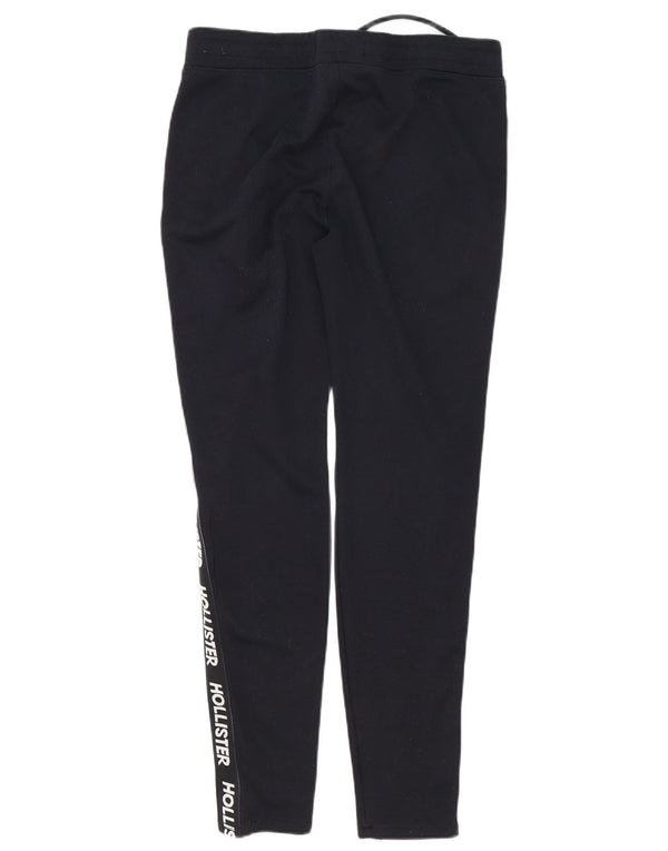 Hollister Mens Graphic Tracksuit Trousers Medium Navy Blue Cotton