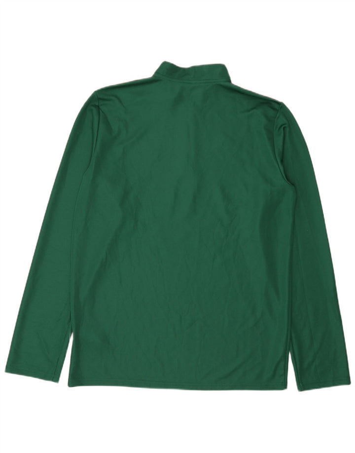 Adidas Mens Aeroready Zip Neck Pullover Tracksuit Top Large Green Polyester