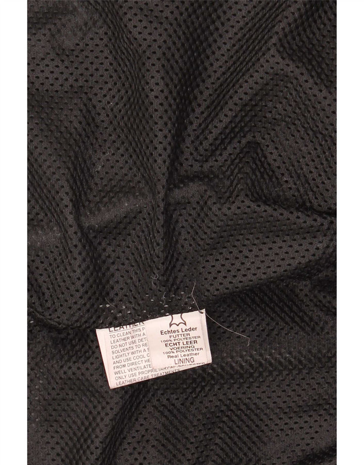 Vintage Mens Leather Biker Jacket UK 44 2XL Black