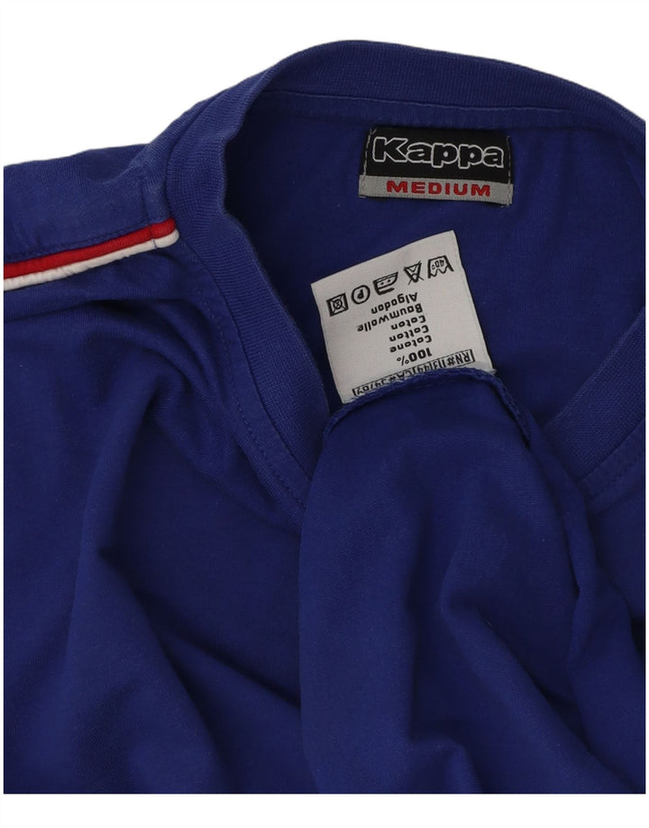 Kappa Mens Top Long Sleeve Medium Blue Cotton