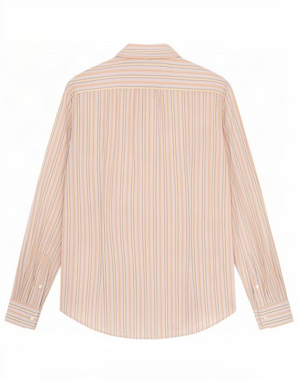 Henry Cottons Mens Shirt Size 40 Medium Multicoloured Striped
