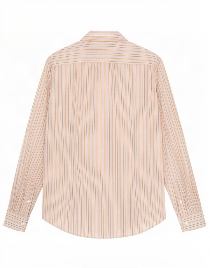 Henry Cottons Mens Shirt Size 40 Medium Multicoloured Striped