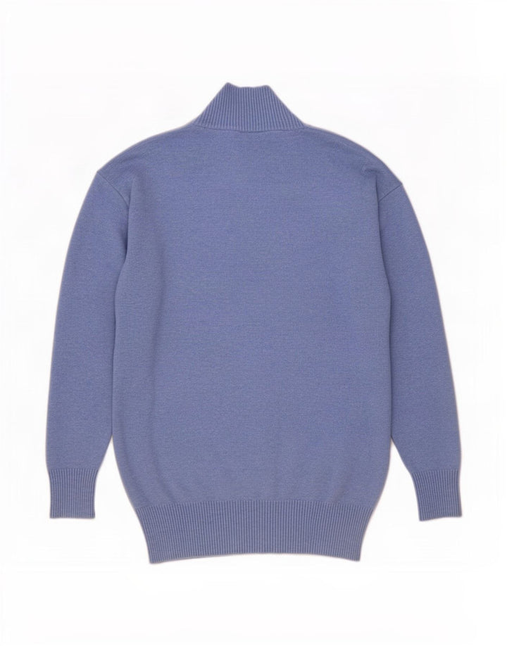 Marks & Spencer Womens Turtle Neck Jumper Sweater UK 10 Small Blue