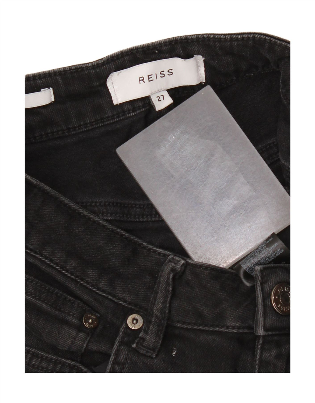 Reiss Womens Slim Jeans W27 L26 Black Cotton