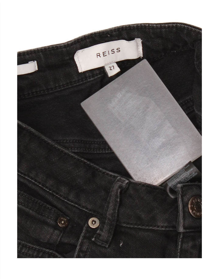 Reiss Womens Slim Jeans W27 L26 Black Cotton