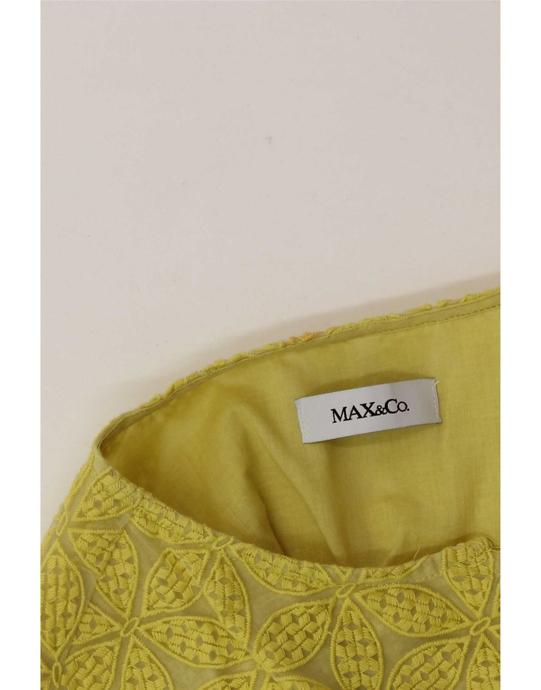 Max & Co. Womens Sleeveless Blouse Top UK 10 Small Yellow Floral