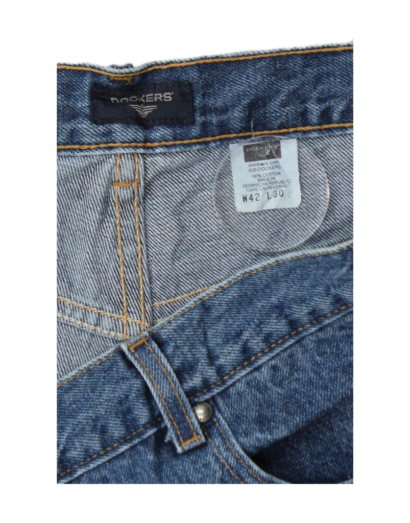 DOCKERS Mens Straight Jeans W42 L26 Blue Cotton Vintage Dockers and Second-Hand Dockers from Messina Hembry 