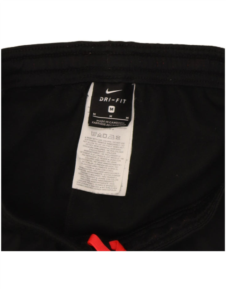 Nike Womens Tracksuit Trousers UK 12 Medium  Black Colourblock Polyester