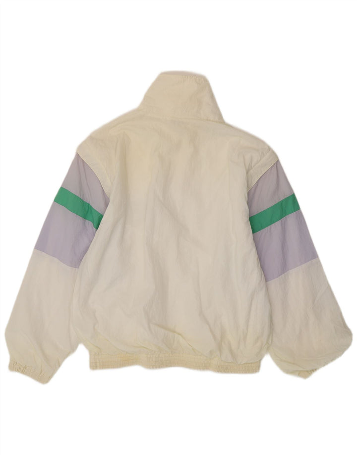Belfe Mens Tracksuit Top Jacket Large White Colourblock Polyamide