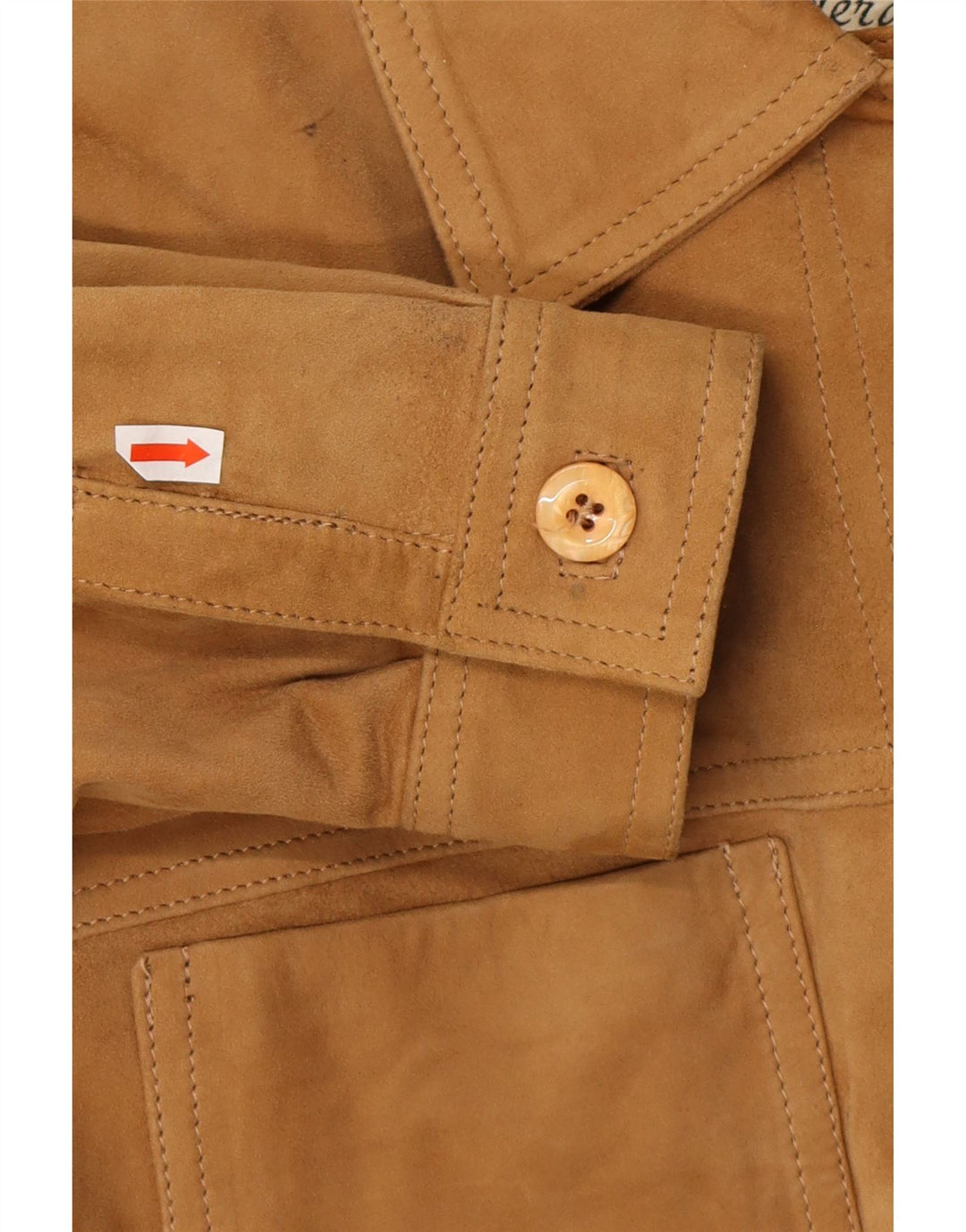 VINTAGE Womens Loose Fit Suede Jacket UK 18 XL Brown Leather