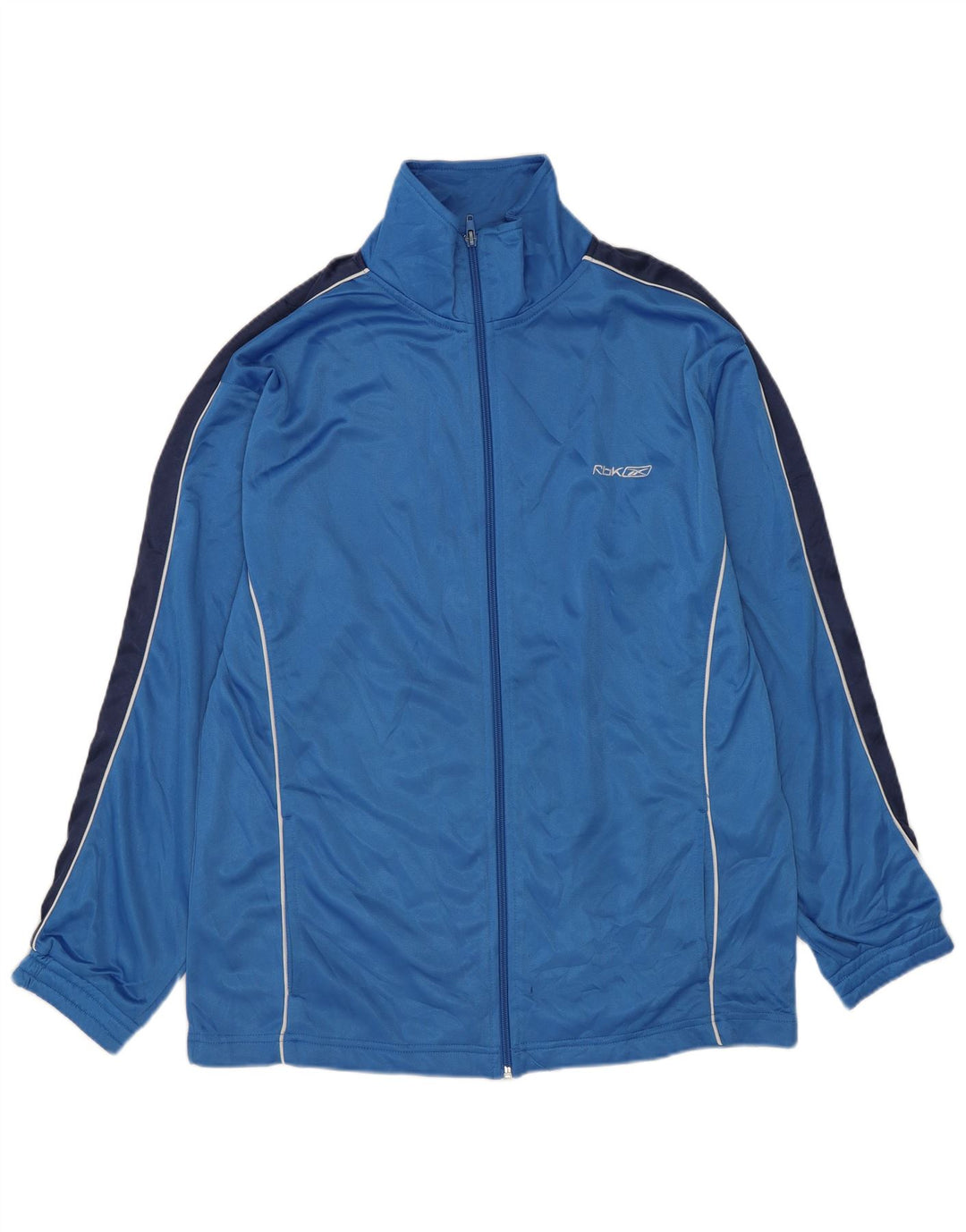 Reebok Mens Tracksuit Top Jacket Medium Blue Colourblock Polyester