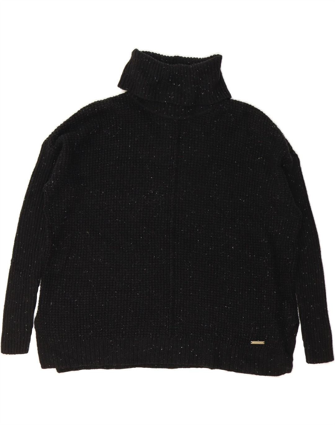 MICHAEL KORS Womens Roll Neck Jumper Sweater UK 10 Small Black Flecked Vintage Michael Kors and Second-Hand Michael Kors from Messina Hembry 