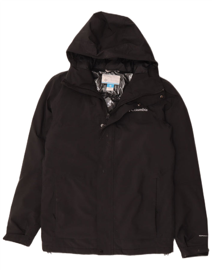 Columbia Mens Hooded Windbreaker Jacket UK 36 Small Black Polyester