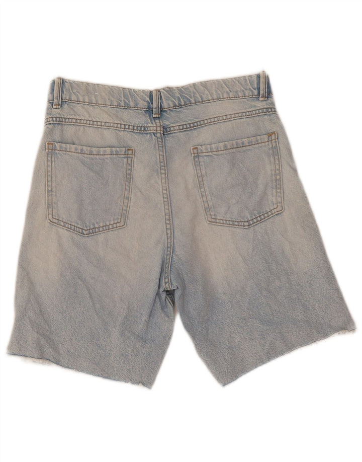 ZARA Boys Distressed Denim Shorts 13-14 Years W28  Blue Cotton