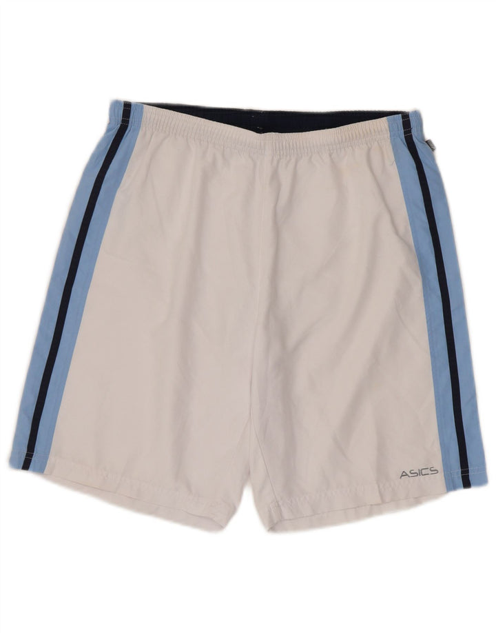 Asics Mens Sport Shorts Large  White Colourblock Polyester