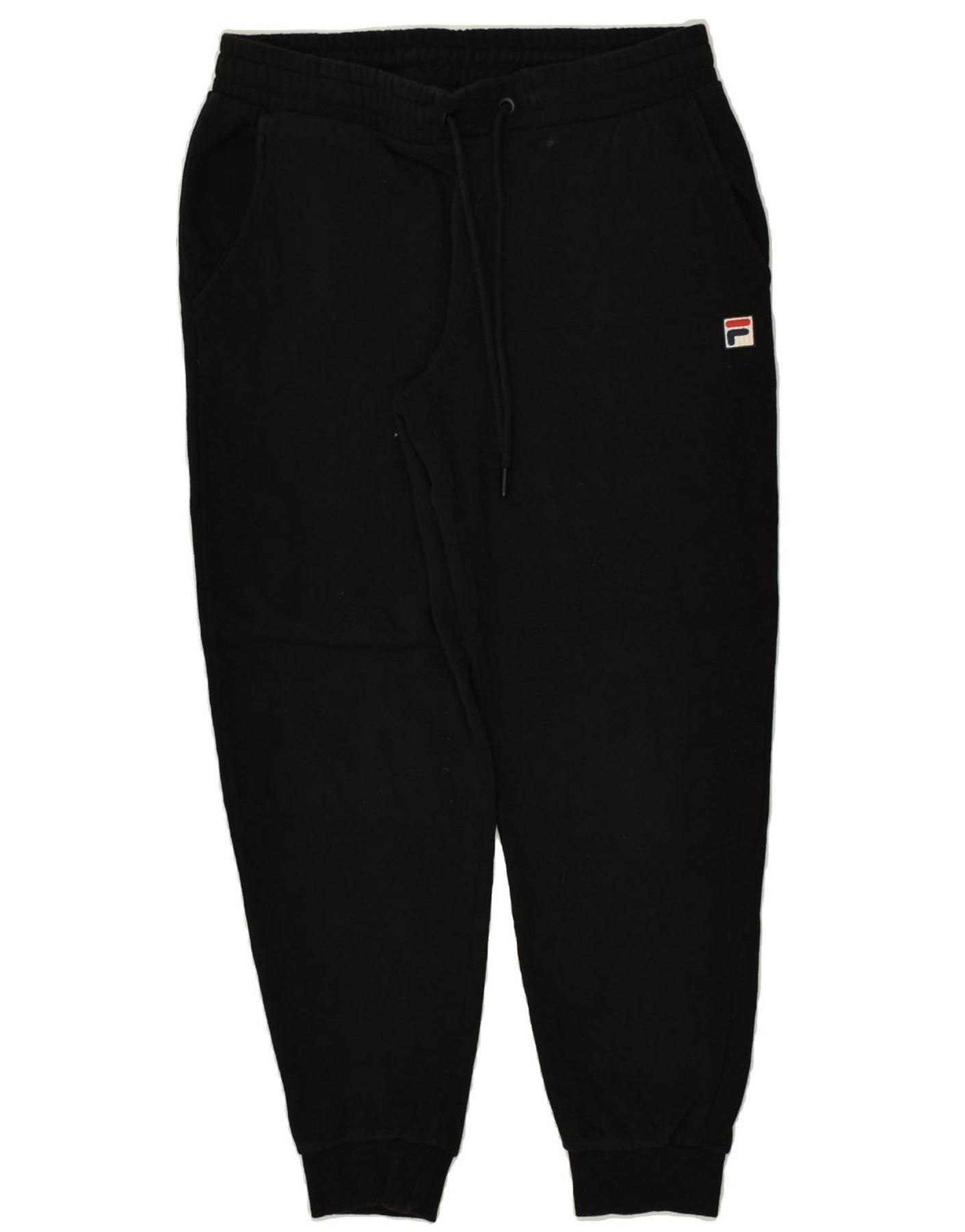 FILA Womens Tracksuit Trousers UK 14 Medium Black Polyester, Vintage &  Second-Hand Clothing Online