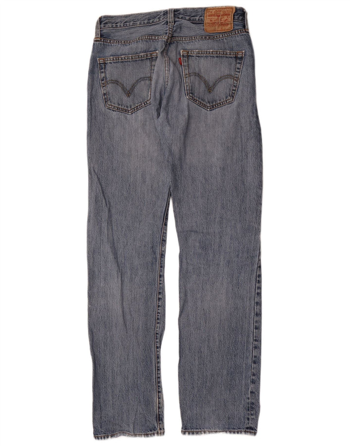 Levi's Mens 501 Distressed Straight Jeans W32 L34 Blue