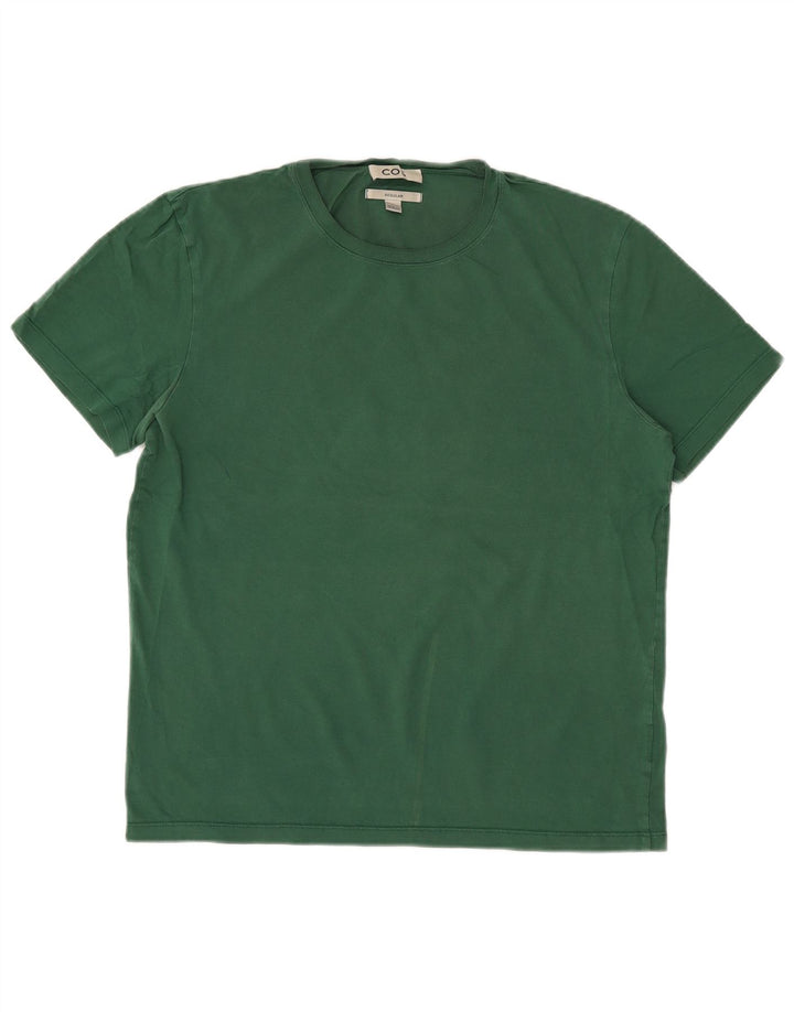 Cos Mens Regular T-Shirt Top Medium Green