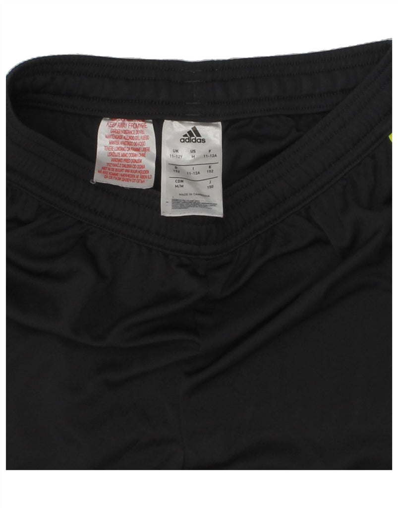 ADIDAS Boys Sport Shorts 11-12 Years Black Polyester | Vintage Adidas | Thrift | Second-Hand Adidas | Used Clothing | Messina Hembry 