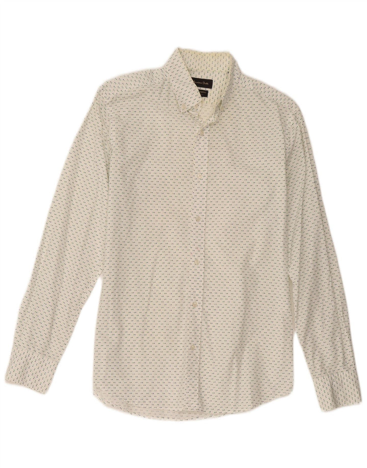 Massimo Dutti Mens Shirt Small White Spotted