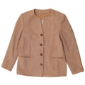 Vintage Womens 4 Button Blazer Jacket IT 46 Large Beige Flecked
