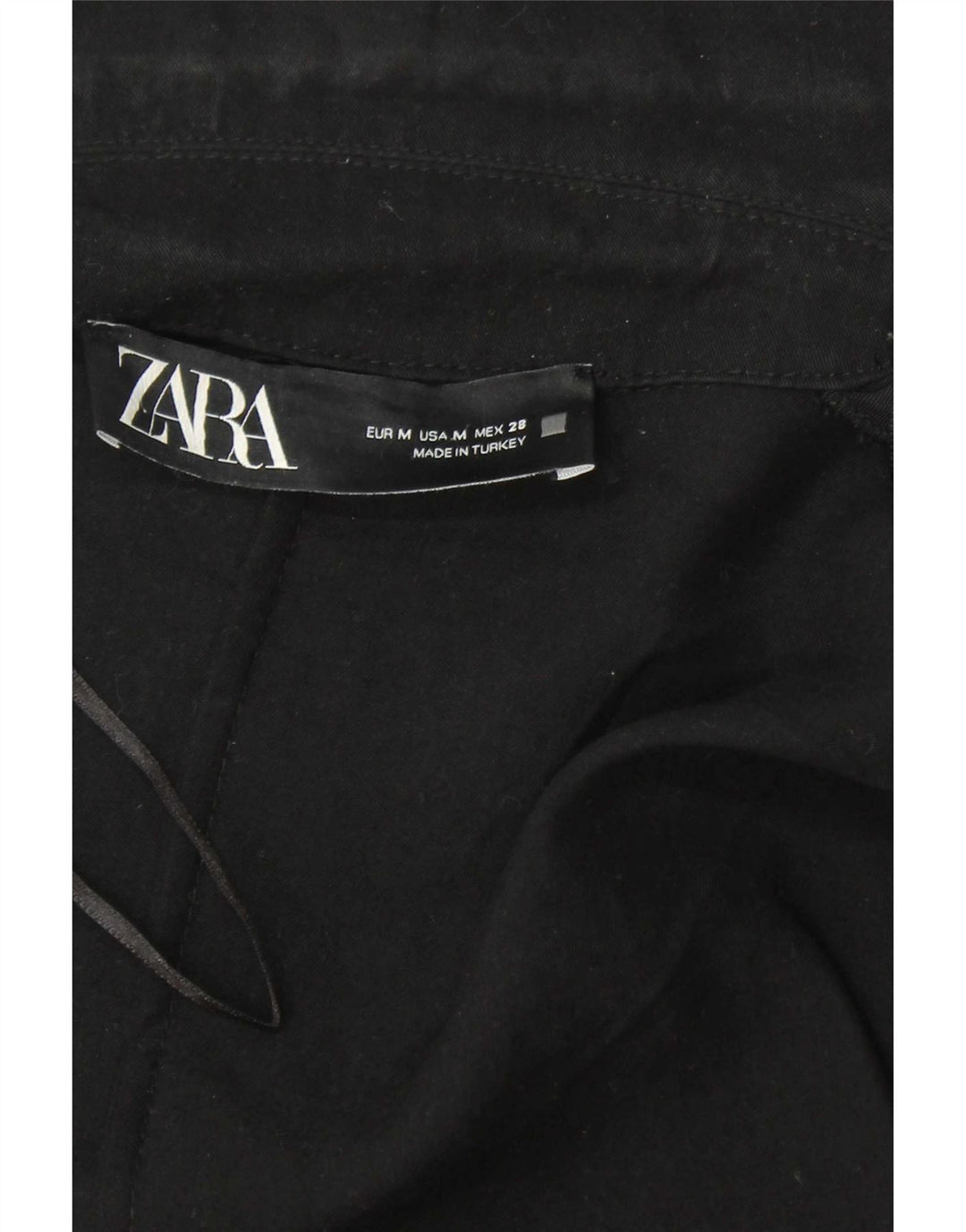 Zara Womens Open Overcoat UK 14 Medium Black Lyocell