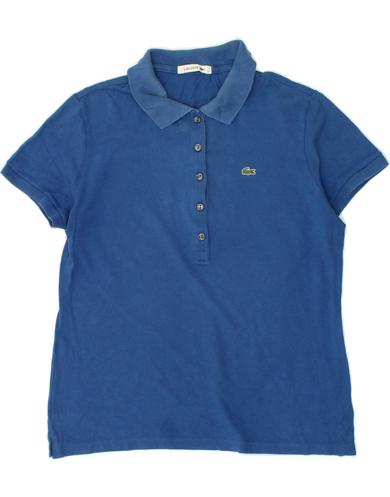 LACOSTE Womens Polo Shirt Size 44 Large Blue Cotton Vintage Lacoste and Second-Hand Lacoste from Messina Hembry 