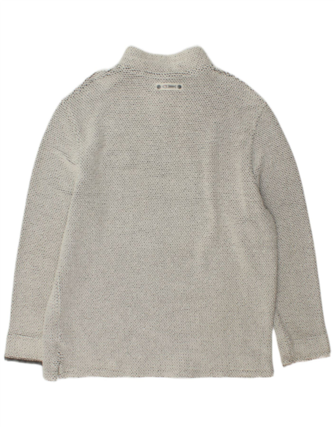 Weird Fish Mens Zip Neck Jumper Sweater XL Grey Cotton