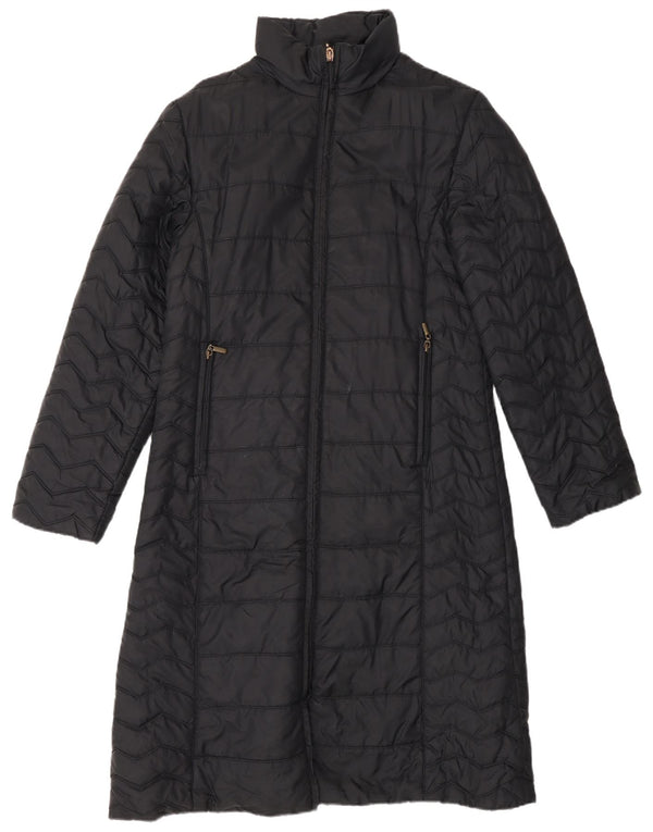 Zara Womens Padded Coat UK 14 Large Black Nylon