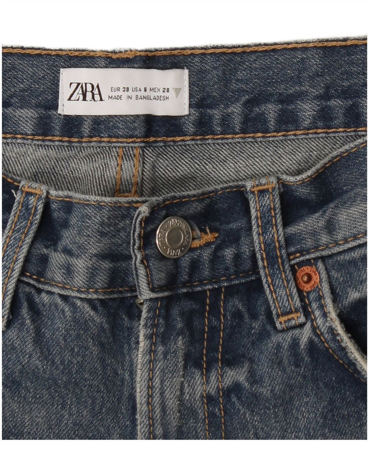 ZARA Womens Straight Jeans EU 38 Small W28 L30 Blue Cotton