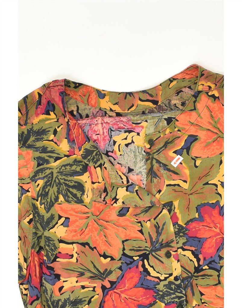 VINTAGE Womens Short Sleeve Shirt Blouse UK 16 Large Multicoloured Floral | Vintage Vintage | Thrift | Second-Hand Vintage | Used Clothing | Messina Hembry 