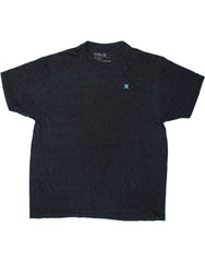 HURLEY Mens Premium Fit T-Shirt Top Large Navy Blue Flecked Polyester