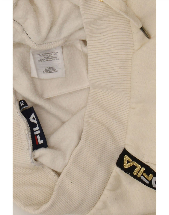 Fila Womens Graphic Tracksuit Trousers Joggers UK 14 Medium Beige Polyester