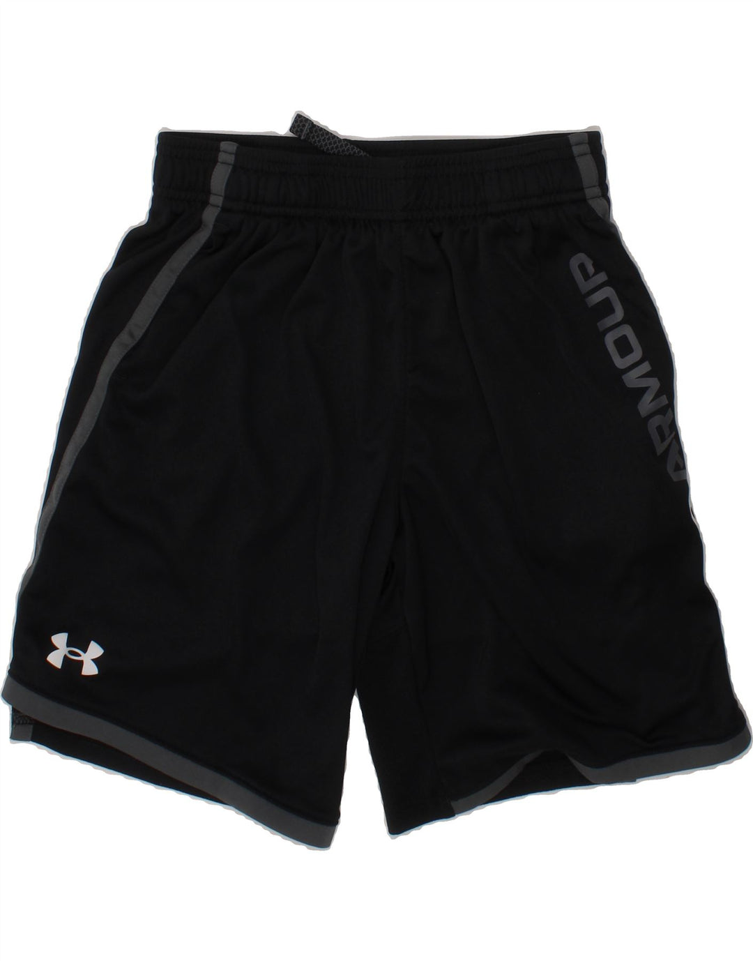 UNDER ARMOUR Boys Graphic Sport Shorts 9-10 Years Medium  Black Polyester Vintage Under Armour and Second-Hand Under Armour from Messina Hembry 
