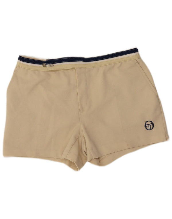 Sergio Tacchini Mens Chino Shorts EU 44 XS W30 Beige Colourblock